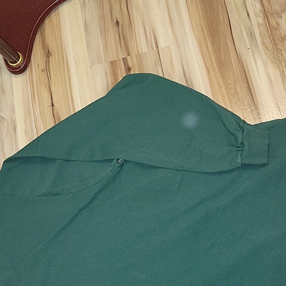 Men's Forest Green Mock Neck Long Sleeve Cotton Top - Picture 4 of 14